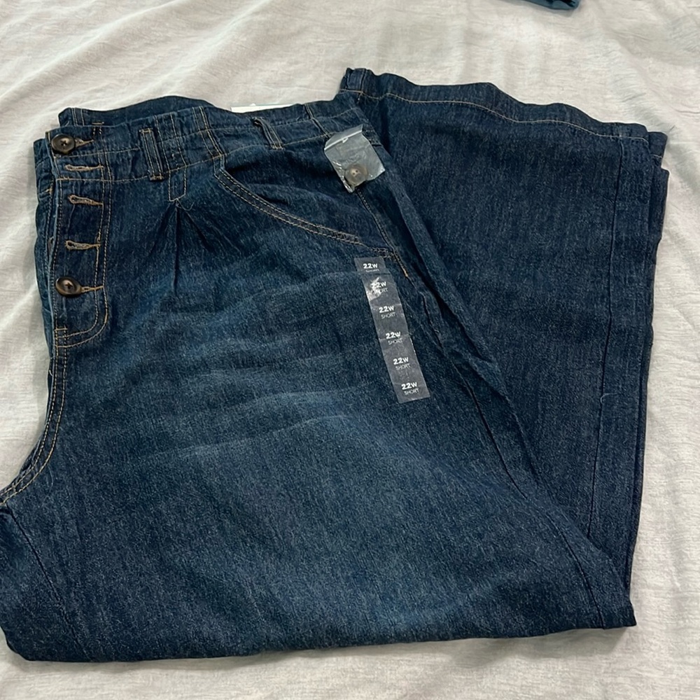 Maurice’s 22W Short Wide-Leg High-Rise Pants